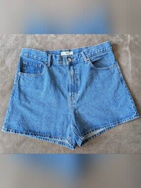 Mango Light Blue Denim Shorts